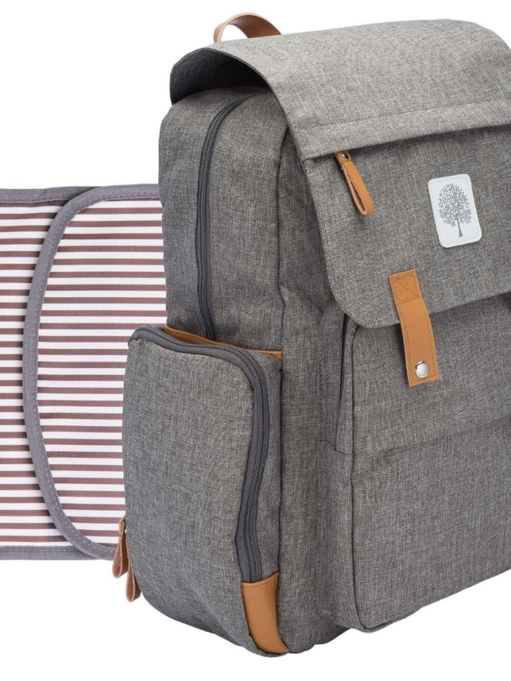Parker Baby Co. Diaper Bag Backpack with Changing Pad - Gray